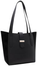L.Credi Petrina Henkeltasche Velours Schwarz