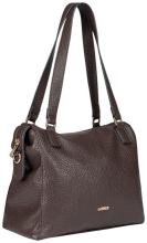 L.Credi Savera Schultertasche Chocolate - Dunkelbraun