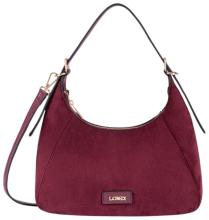 L.Credi Sophronia Schultertasche Veloursimitat Cherry Shade - Bordeaux