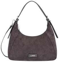 L.Credi Sophronia Schultertasche Veloursimitat Iron - Dunkelbraun