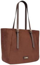 L.Credi Sophronia Shopper Faux-Velours Chocolate - Braun