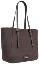 L.Credi Sophronia Shopper Faux-Velours Iron - Dunkelbraun