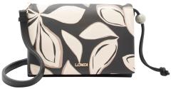 L.Credi Tasche Rabia Überschlagtasche Blätter Schwarz