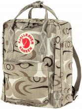 Minirucksack grau Print Fjällräven Kanken Sey