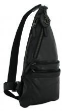 One Shoulder Backpack Rowan Harbour 2nd schwarz Leder Vintage