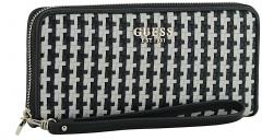 Portemonnaie im Flechtdesign Guess Mirema schwarz beige