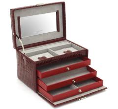 Schmuckaufbewahrung Friedrich23 Jolie Reptiloptik rot glänzend