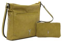 Suri Frey Schulterbag mit Etui Oliv Oil Grün Lasercut Markenemblem