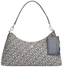 Tommy Hilfiger Icon Shoulder Bag Handtasche Jacquard Blue Mono