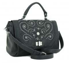 Überschlagtasche Desigual Tivoli Dixie schwarz Nieten Glitzer