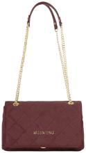 Valentino Ocarina Suede Überschlagtasche Velours Bordeaux - Weinrot