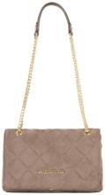Valentino Ocarina Suede Überschlagtasche Velours Taupe