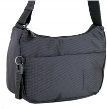 dunkelgraue Schultertasche Hobo Steel Mandarina Duck MD20