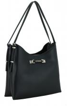 lässige Schultertasche Large Hobo Guess Lefia schwarz