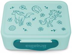 mintgrüne Lunchbox Ergobag Pferde Kunststoff
