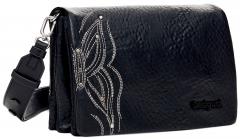 schwarze Umhängetasche Dortmund Flap 2.0 feminin Schmetterling
