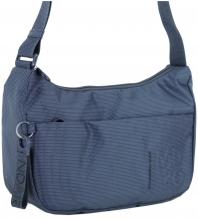 trendige Nylontasche dunkelblau glänzend Mandarina Duck Hobo Atlantic Sea