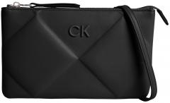 ungewöhliche Abendtasche zweigeteilt schwarz Re-Lock Calvin Klein